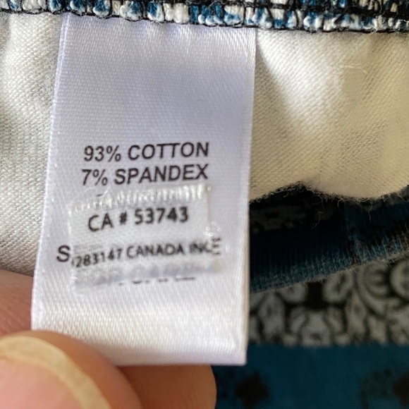 CATO Women's Blue/White‎ Fair Isle Elastic Waist Casual Leggings 22/24W Stretchy - Picture 5 of 11